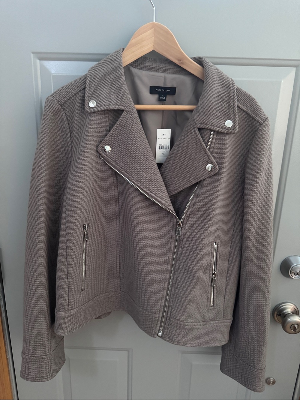 Ann Taylor Knit Moto Jacket - Women’s XL, Ta